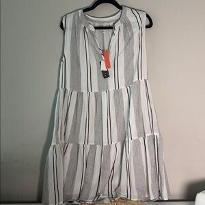 Sundry Cream Textured DRESS